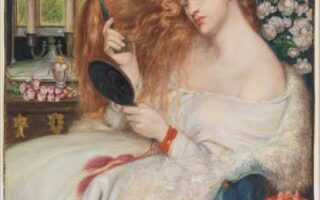 Lady Lilith (1866-1868), de Dante Gabriel Rossetti – representação da femme fatale arquetípica, reflexo do feminino indomado.