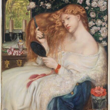 Lady Lilith (1866-1868), de Dante Gabriel Rossetti – representação da femme fatale arquetípica, reflexo do feminino indomado.